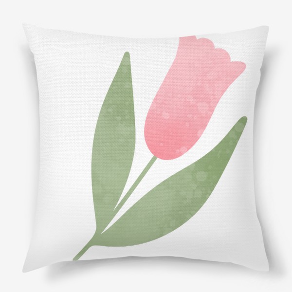 Подушка «Тюльпан Принт с розовым тюльпаном»