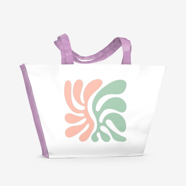 Пляжная сумка «Зеленый и розовый»