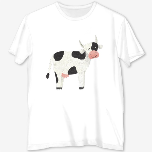 Футболка с полной запечаткой «Принт с коровой Корова Милая коровка»
