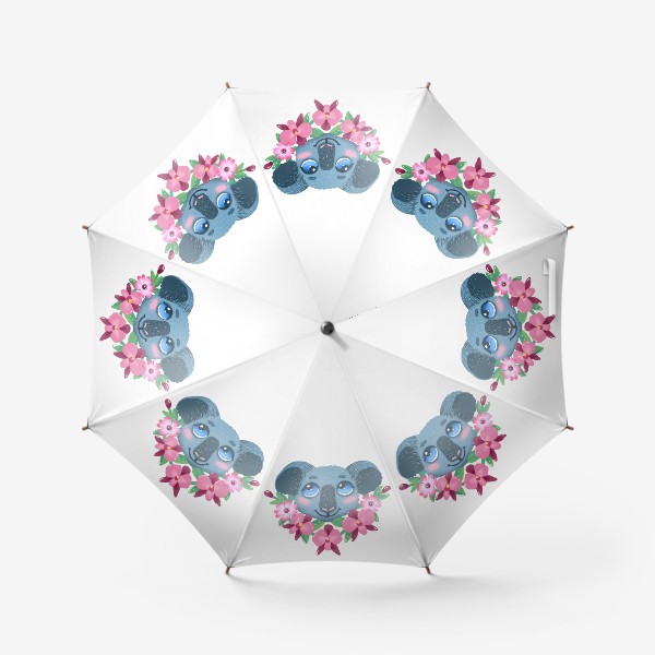 Зонт «Коала в цветах»