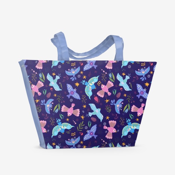 Пляжная сумка «Синие птицы счастья»