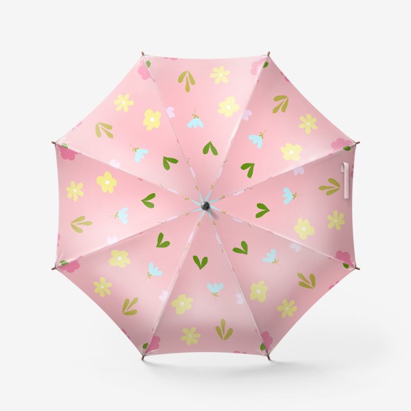 Зонт «цветочный на розовом»