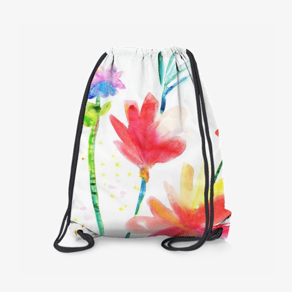 Рюкзак «Акварельный скетч цветы »