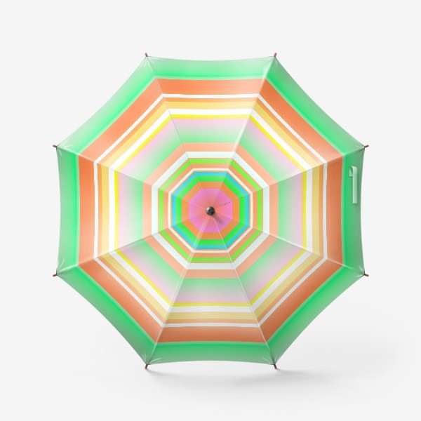 Зонт «Яркие разноцветные полоски, яркая разноцветная горизонтальная полоска»