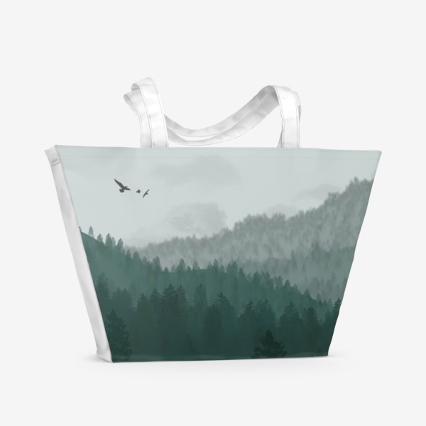 Пляжная сумка «Туманные горы и лес»