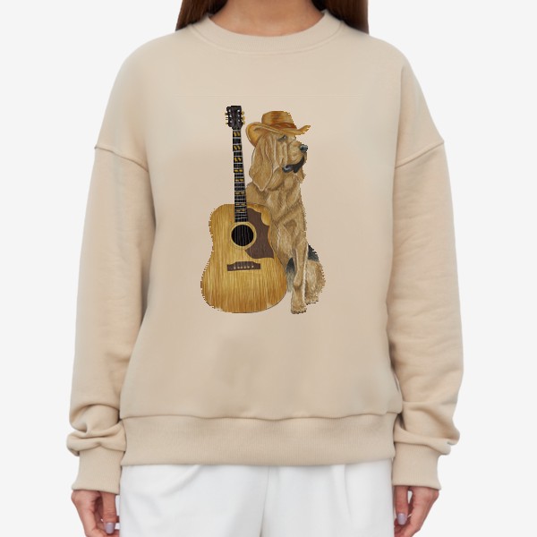 Свитшот «Собака с гитарой»