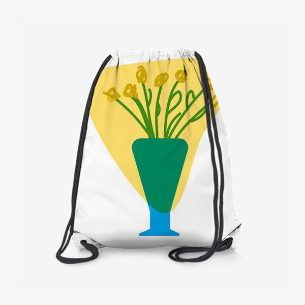 Рюкзак «ваза летние цветы минимализм»