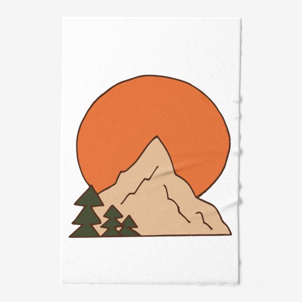 Полотенце «горы, солнце и лес»