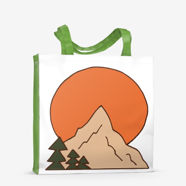 Сумка-шоппер «горы, солнце и лес»