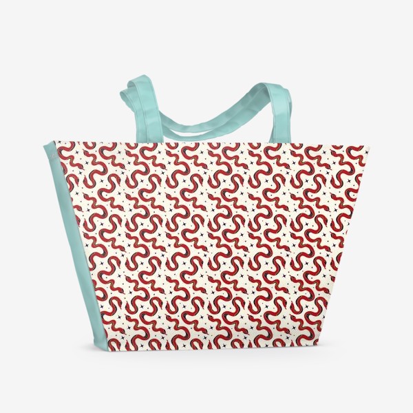 Пляжная сумка «Красные змеи »