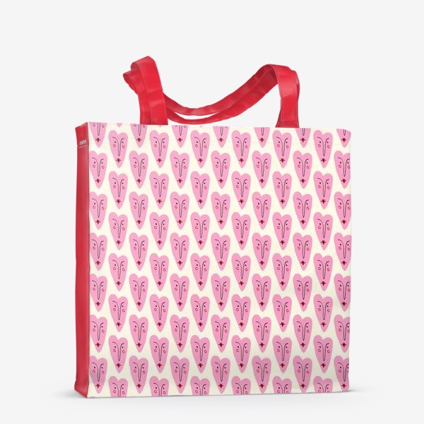 Сумка-шоппер «Розовые влюбленные сердца»