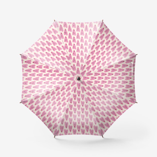 Зонт «Розовые влюбленные сердца»