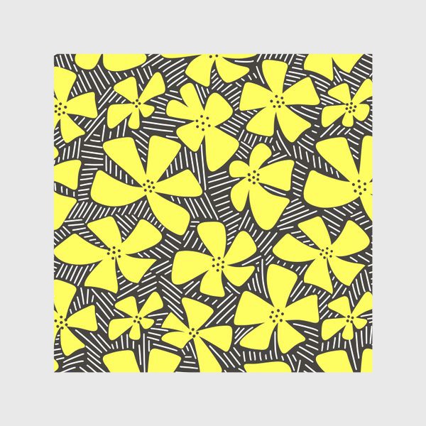 Скатерть «Летний паттерн с желтыми цветами»