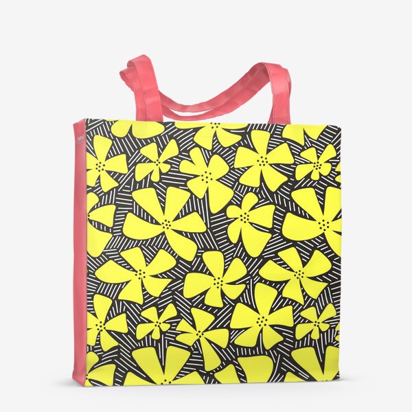 Сумка-шоппер «Летний паттерн с желтыми цветами»