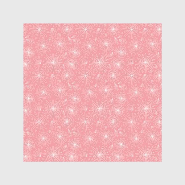 Шторы «Нежный нюдово- розовой паттерн с белыми  цветами »