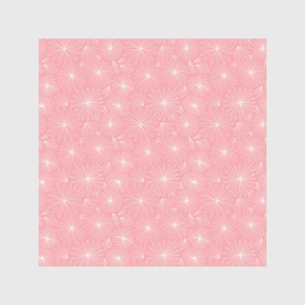 Скатерть «Нежный нюдово- розовой паттерн с белыми  цветами »