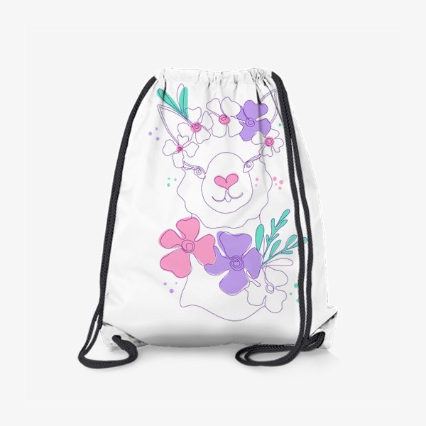 Рюкзак «Лама в цветах»