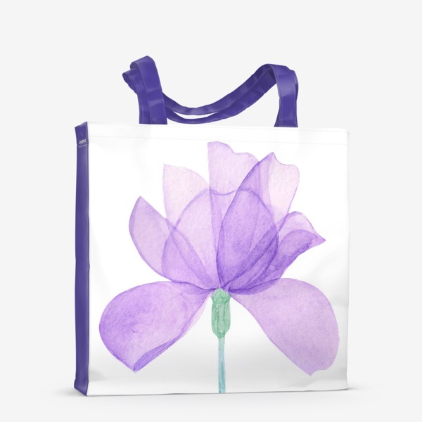 Сумка-шоппер «Акварель Прозрачный цветок ириса»