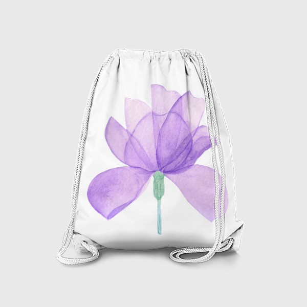 Рюкзак «Акварель Прозрачный цветок ириса»