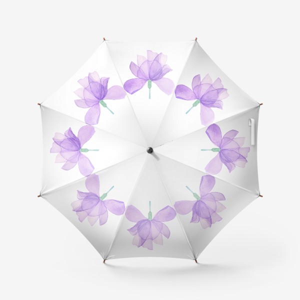 Зонт «Акварель Прозрачный цветок ириса»