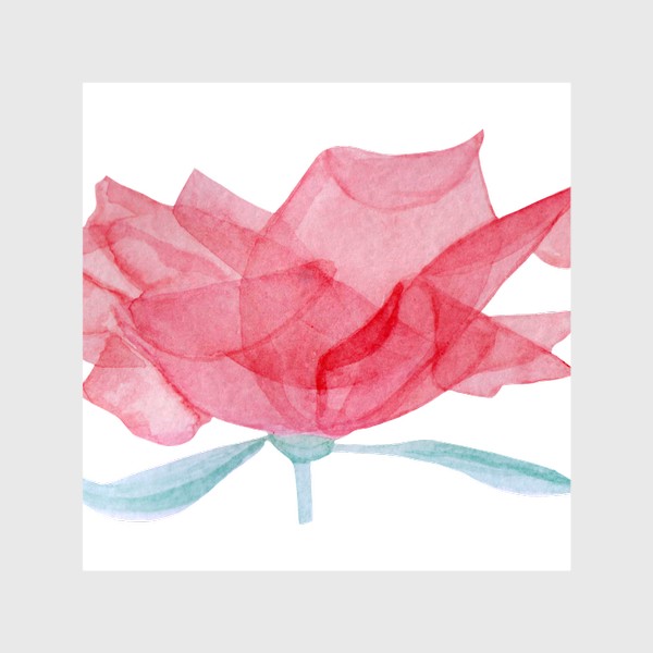Шторы «Акварель Прозрачный цветок розы»