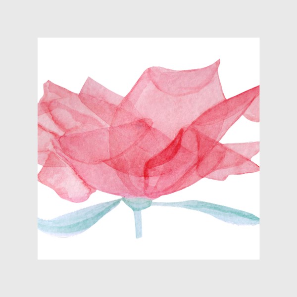 Скатерть «Акварель Прозрачный цветок розы»