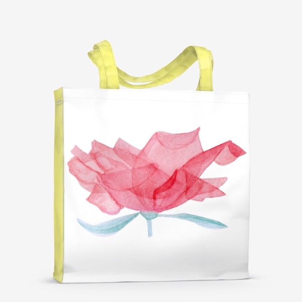 Сумка-шоппер «Акварель Прозрачный цветок розы»