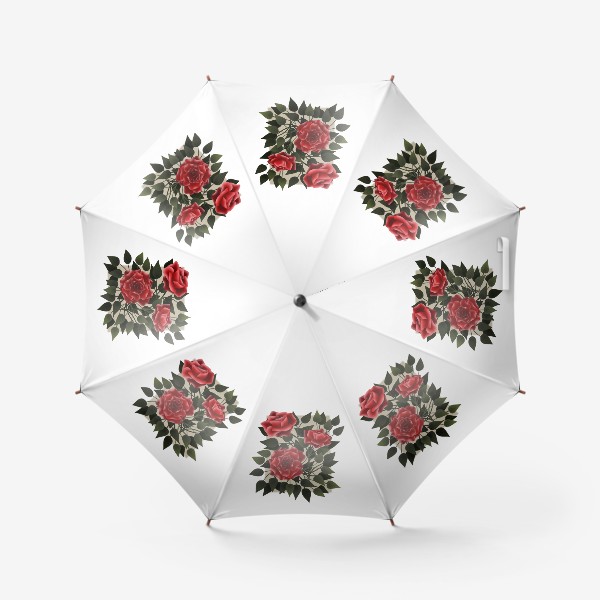 Зонт «Розы с листьями»