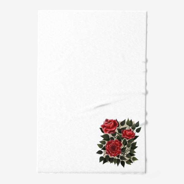 Полотенце «Розы с листьями»