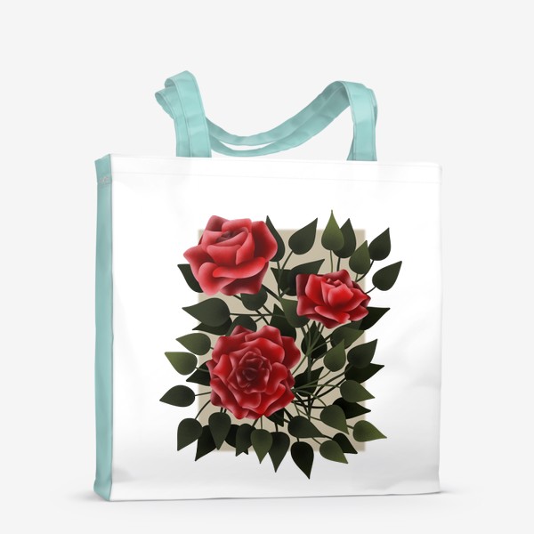 Сумка-шоппер «Розы с листьями»