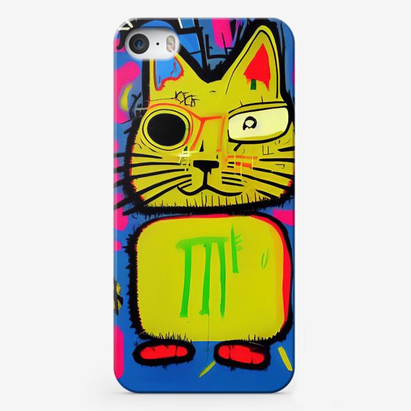 Чехол iPhone «Каракули Хитрый кот»
