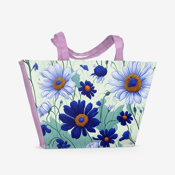 Пляжная сумка «Цветочная поляна»