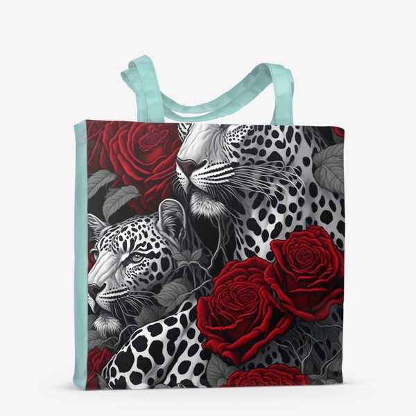 Сумка-шоппер «Леопарды и розы»