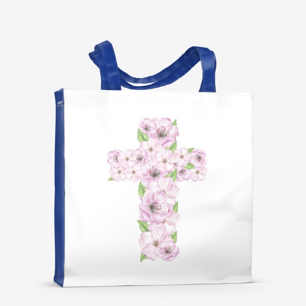 Сумка-шоппер «Крест, цветы вишни»