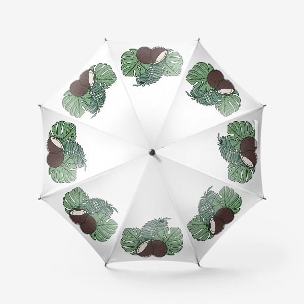 Зонт &laquo;Кокос и пальмовые листья&raquo;