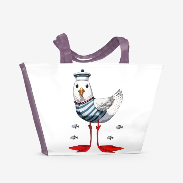 Пляжная сумка «Чайка-морячок»
