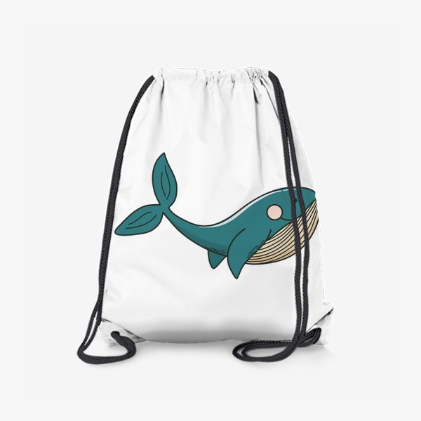 Рюкзак «Кит. Символ океана. Иллюстрация в дудл стиле»