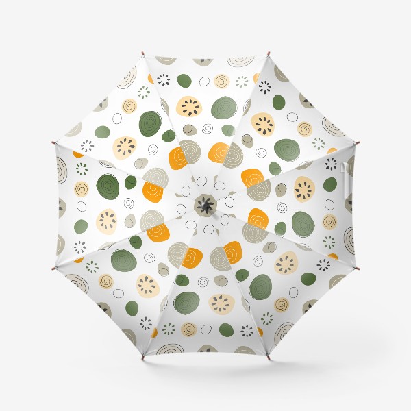 Зонт «Бесшовный паттерн в скандинавском стиле.Круги абстрактные.»