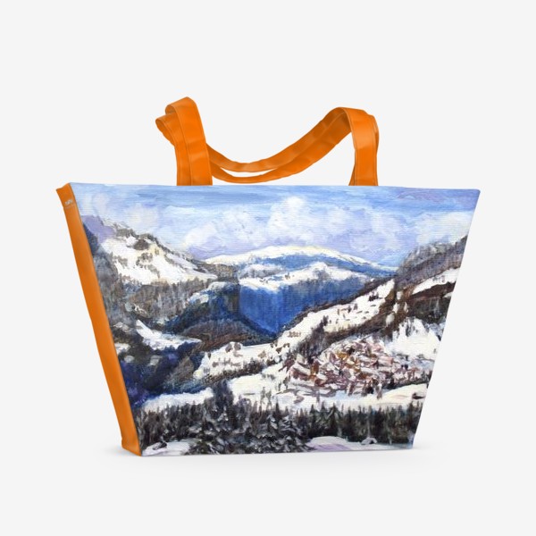 Пляжная сумка «Альпийский пейзаж»