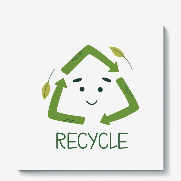 Холст «Recycle. Эко символ»