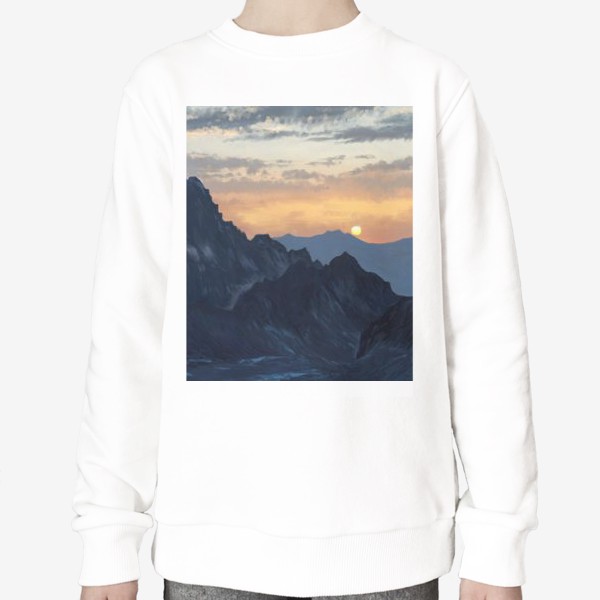 Свитшот &laquo;Закат в горах. Горные вершины&raquo;