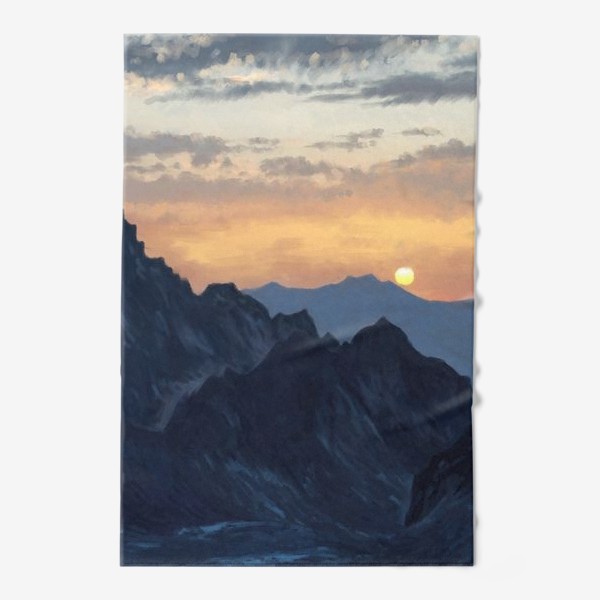 Полотенце &laquo;Закат в горах. Горные вершины&raquo;