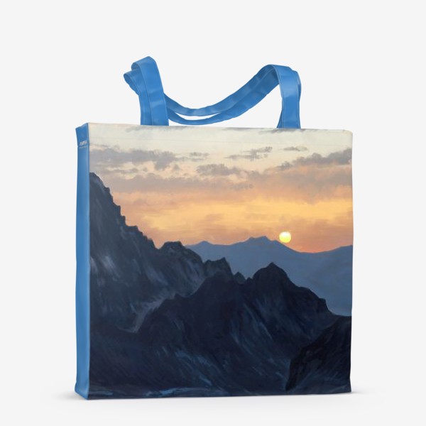 Сумка-шоппер «Закат в горах. Горные вершины»