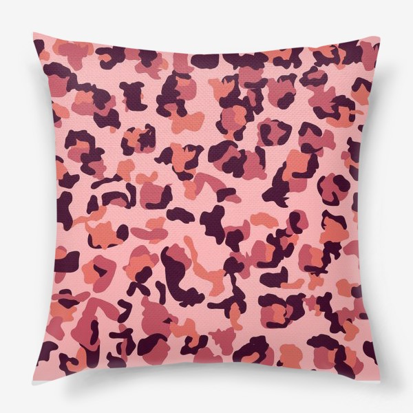 Подушка «Розовый леопардовый паттерн»