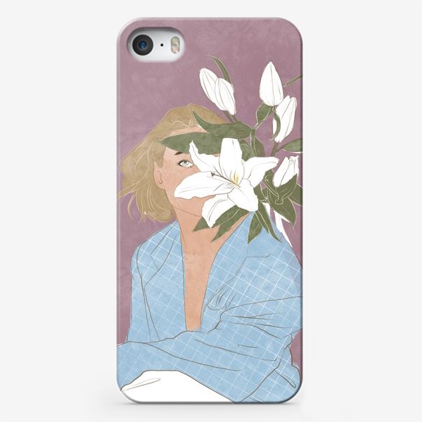 Чехол iPhone «Девушка, весна, мода, цветы, лилии»