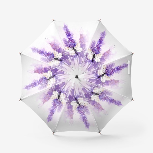 Зонт «бабочка на лаванде»