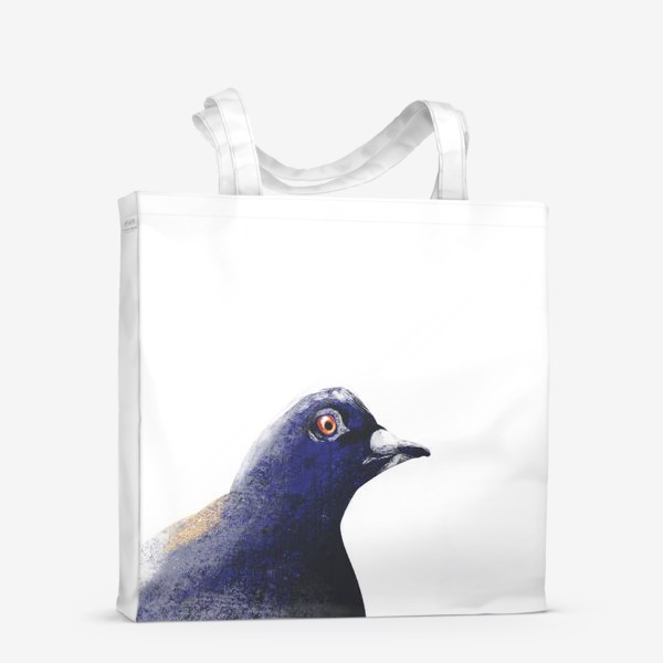 Сумка-шоппер «Пастельная нарисованная вручную иллюстрация городской птицы. Голубь, скетч»