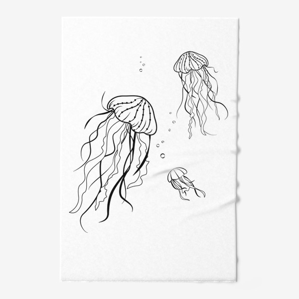 Полотенце «танец медуз в графике»