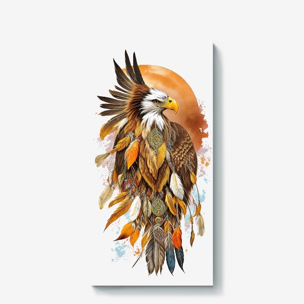 Холст «Орёл символ индейского племени»