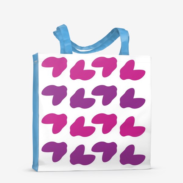 Сумка-шоппер «Абстракция сердце фиолетовый»
